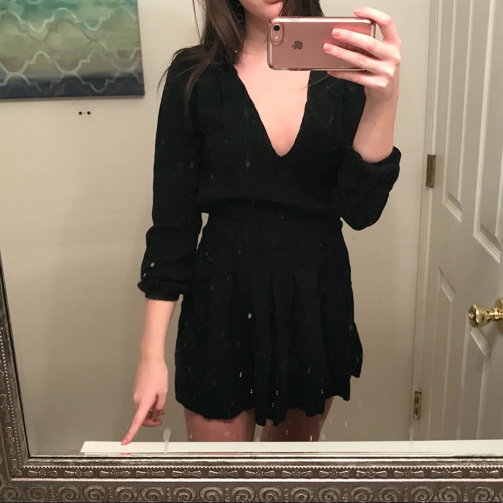 Black sheer dress